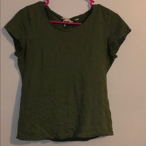 green tee shirt